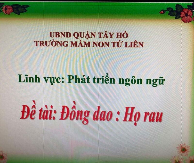 Hoạt động LQVH : Đồng dao họ rau
