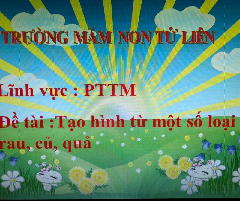 Hoạt động taọ hình : Tạo hình từ 1 số loại rau, củ, quả