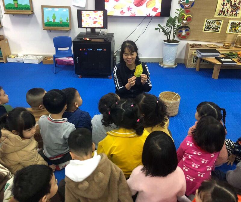 Các bé khối mẫu giáo nhỡ khép lại dự án "Chiếc lá"