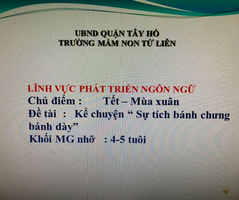 Hoạt động LQVH : Truyện: Sự tích bánh chưng bánh dày