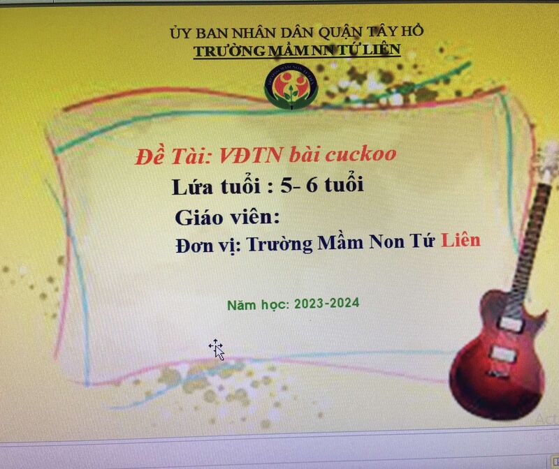 Hoạt động âm nhạc: Vận động theo nhạc bài:" Cuckoo