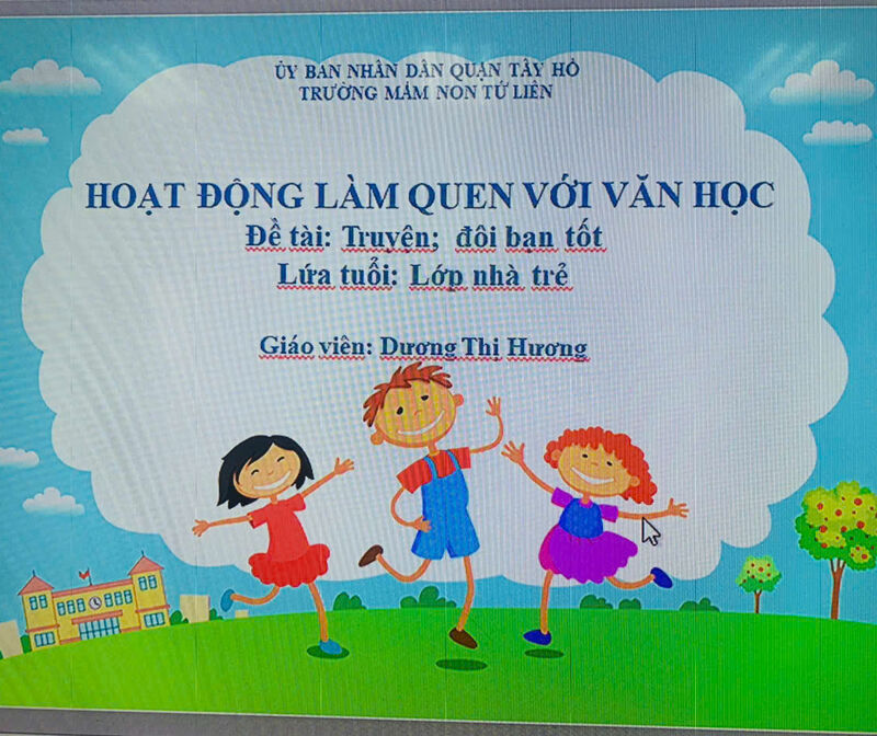 Hoạt động làm quen văn học:  Truyện: Đôi bạn nhỏ