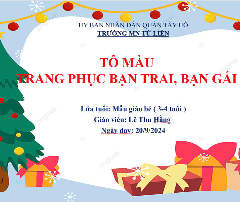 HĐTH: Tô màu trang phục bạn trai, bạn gái