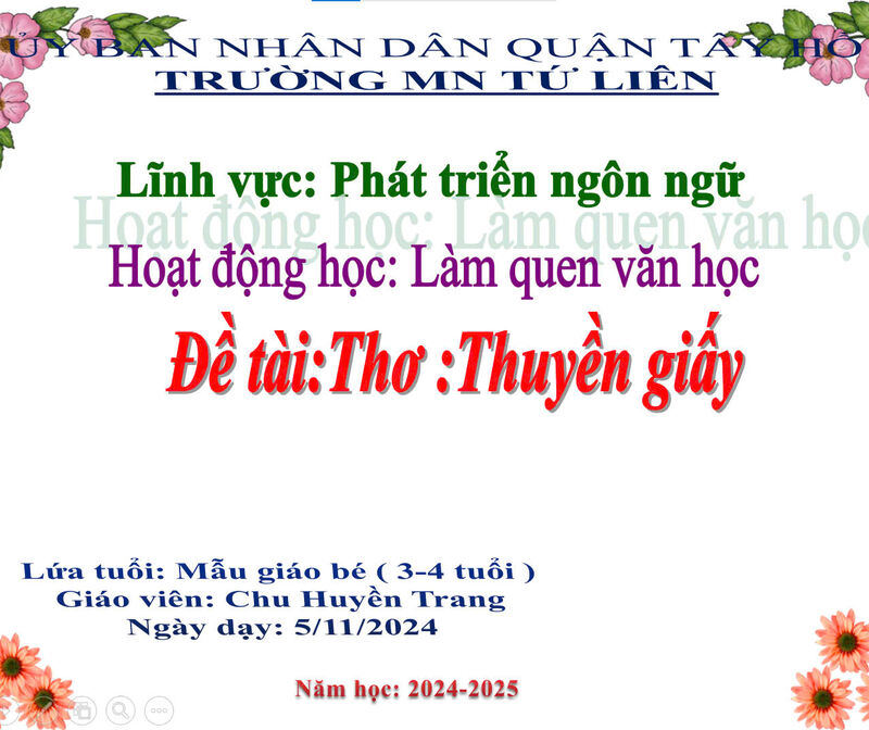 VĂN HỌC Thơ: Thuyền giấy