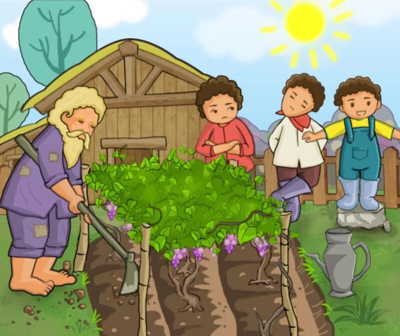 "Bài giảng điện tử : Truyện “Người làm vườn và các con trai ”"