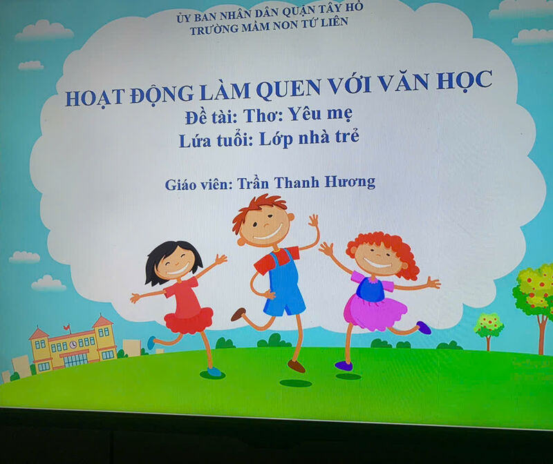 Hoạt động làm quen văn học: Thơ: Yêu mẹ