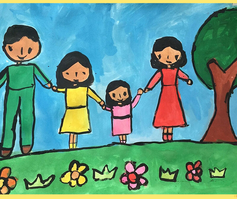 Hoạt động tạo hình: Vẽ người thân trong gia đình.