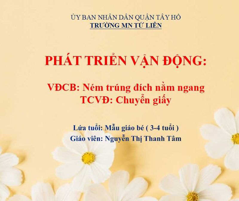 GDTC: Dạy trẻ ném trúng đích nằm ngang