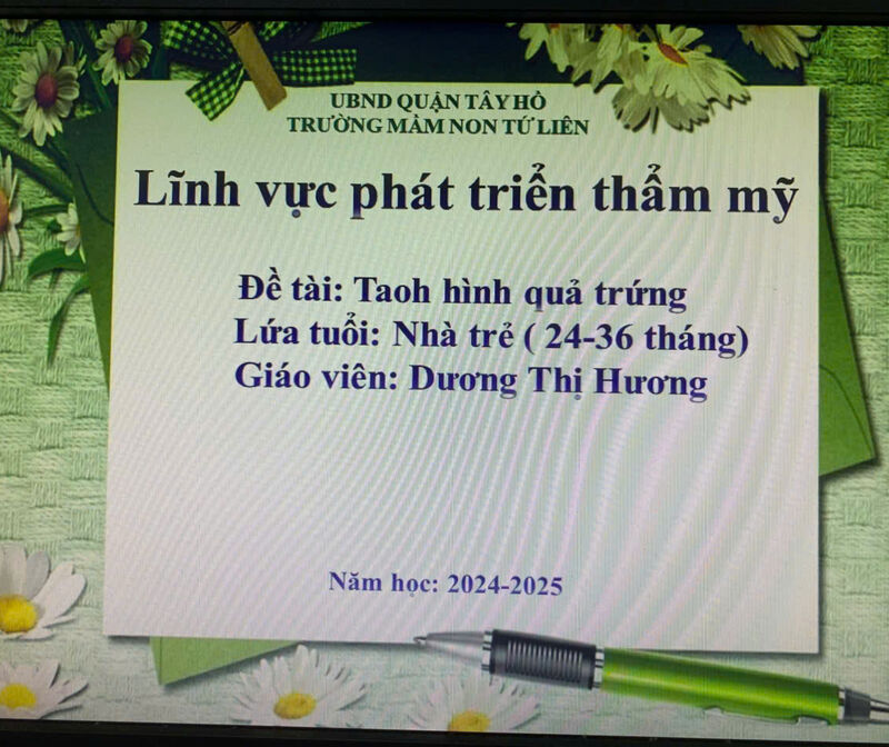 Hoạt động tạo hình: trang trí quả trứng