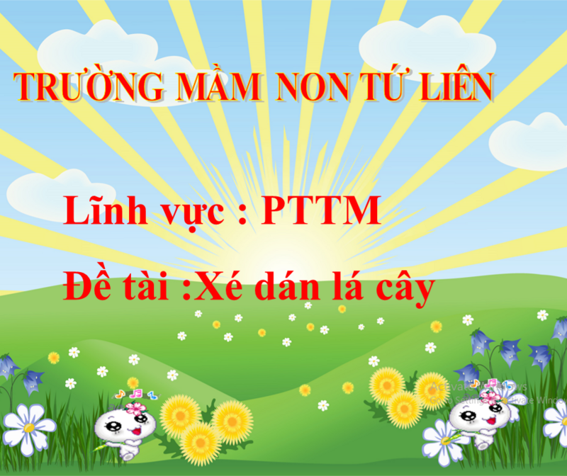 Tạo hình: Xé dán lá cây