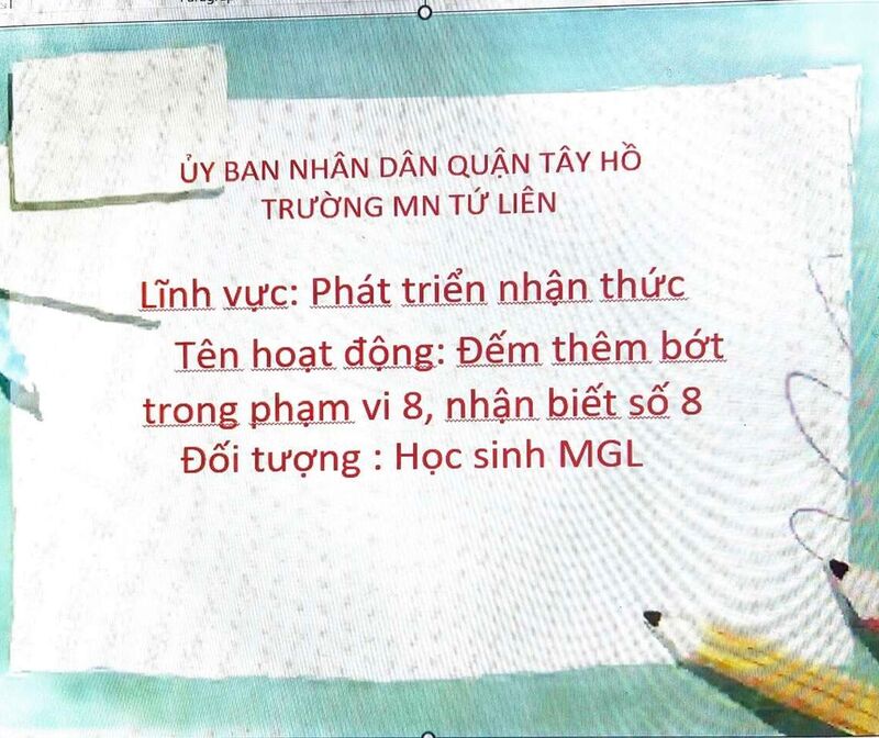 Đếm đến 8. Nhận biết chữ số 8. Đếm thứ tự 8
