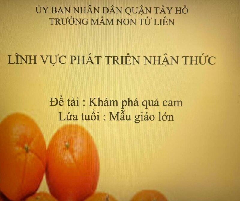 HĐKP : Quả cam