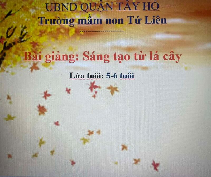 HĐ TẠO HÌNH Tạo hình từ lá cây