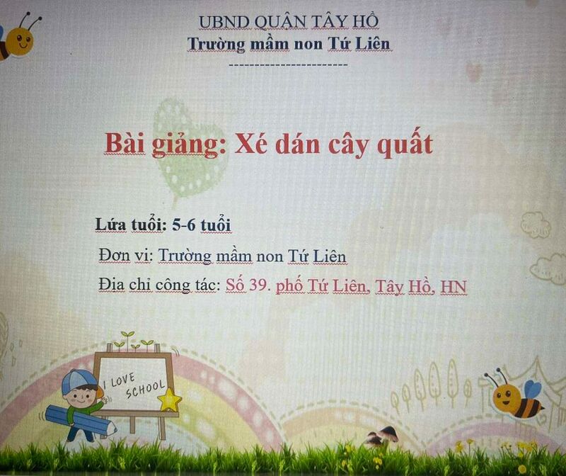 HĐ TẠO HÌNH  Xé dán cây quất