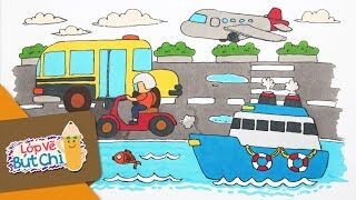 Hoạt động tạo hình: Vẽ phương tiện giao thông