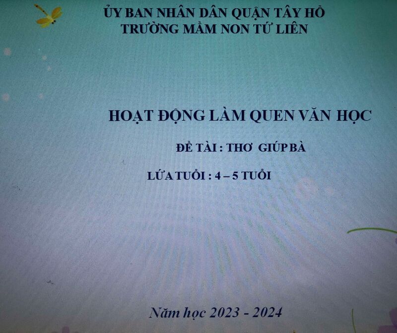 VĂN HỌC Thơ: Giúp bà