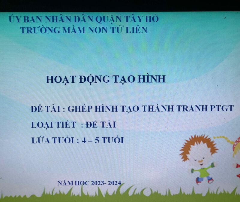 TẠO HÌNH Ghép hình tạo thành bức tranh