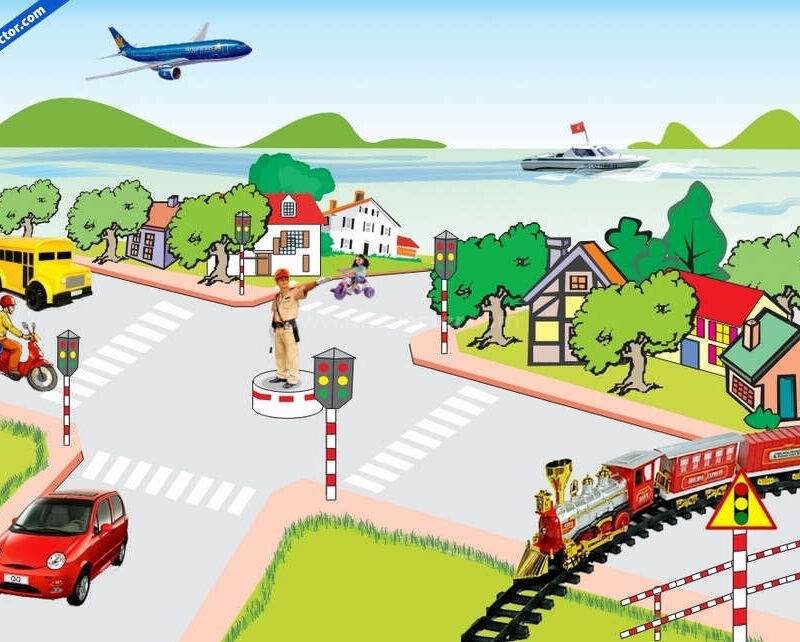 Hoạt động tạo hình: Vẽ ngã tư đường phố