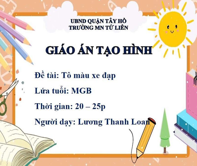 Hoạt Động tạo hình: Tô màu xe đạp 