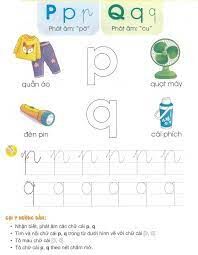 Làm quen chữ viết: Tập tô p - q