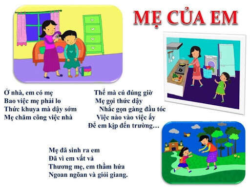 Làm quen văn học: Thơ Mẹ của em