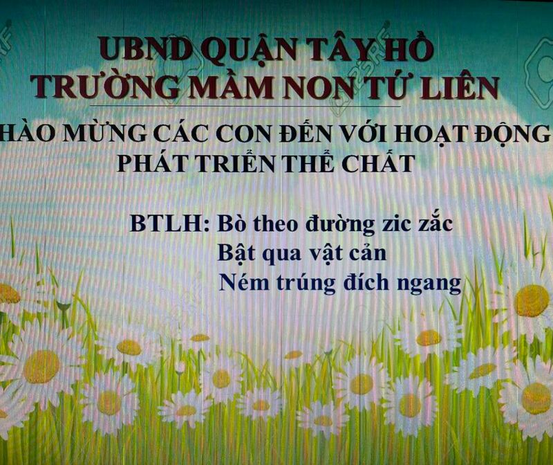 Hoạt động phát triển vận động :BTLH:Bò theo đường zic zắc.Bật qua vật cản.Ném trúng đích ngang.