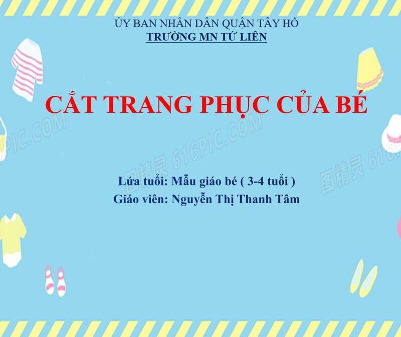 Hoạt động tạo hình: Cắt, dán trang phục bé thích