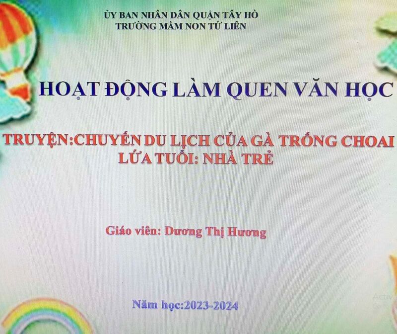VĂN HỌC Truyện: Chuyến du lịch của gà trống choai