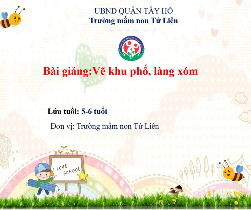 Hd Tạo hình : Bé Vẽ khu phố. làng xóm