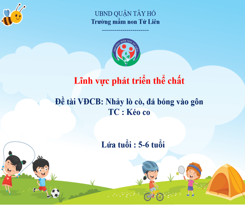 Nhảy lò cò 5 bước liên tục, đổi chân theo yêu cầu VĐ ôn: Ném trúng đích TC: Nhanh nhanh- khéo khéo