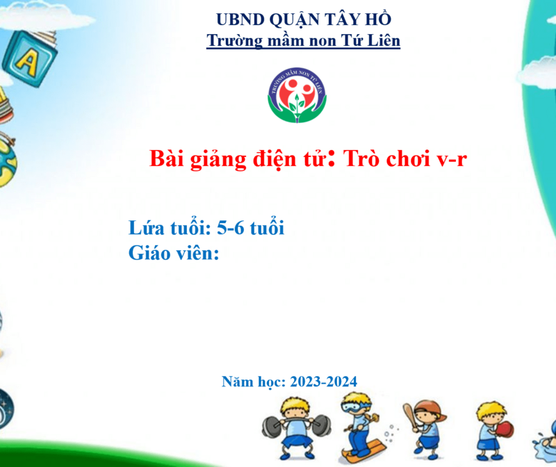 Trò chơi chữ  v-r