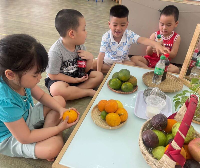 Khối mẫu giáo nhỡ kết thúc dự án "Nước giải khát"