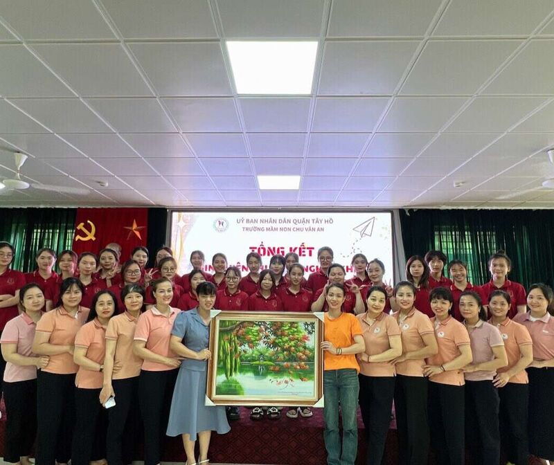 🍀Trường MN Chu Văn An tổng kết đoàn sinh viên thực tập  trường Cao Đẳng Sư Phạm Trung Ương