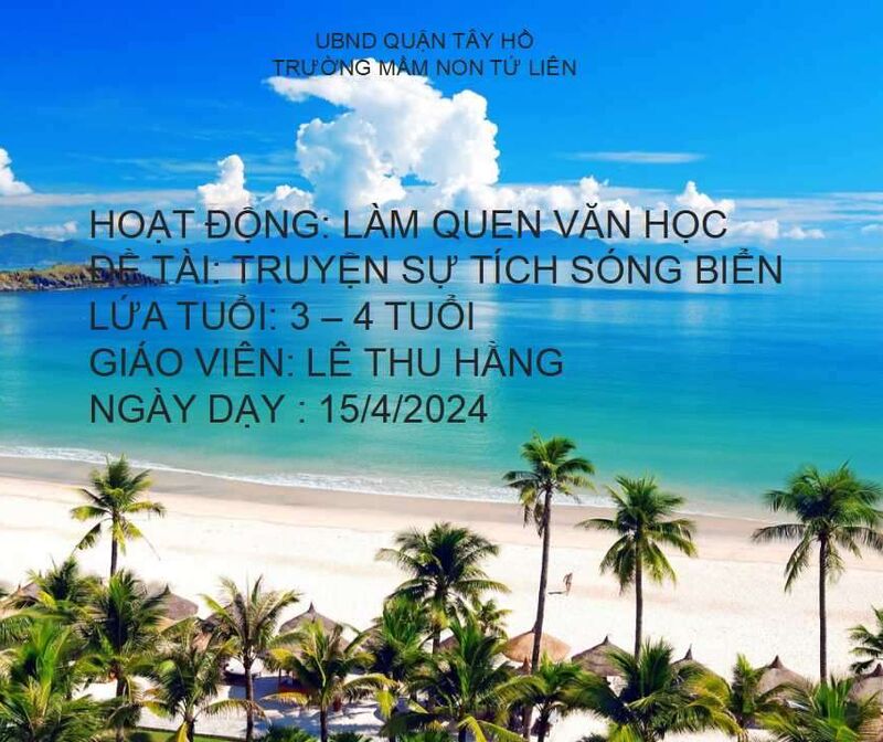 Làm quen văn học: Truyện "Sự tích sóng biển"