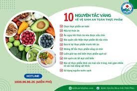 10 NGUYÊN TẮC VÀNG VỀ VỆ SINH AN TOÀN THỰC PHẨM