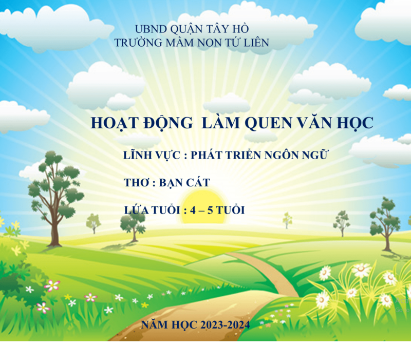 Dạy trẻ  LQVH Thơ “Bạn cát”