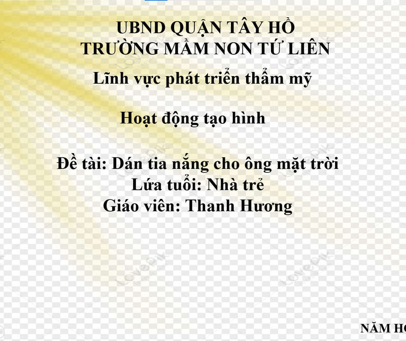 Tạo hình: Dán tia nắng cho ông mặt trời