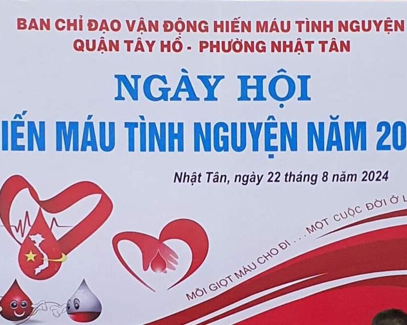 Cùng nhau lan tỏa "Ngày hội hiến máu tình nguyện năm 2024" - Trường MN Phú Thượng