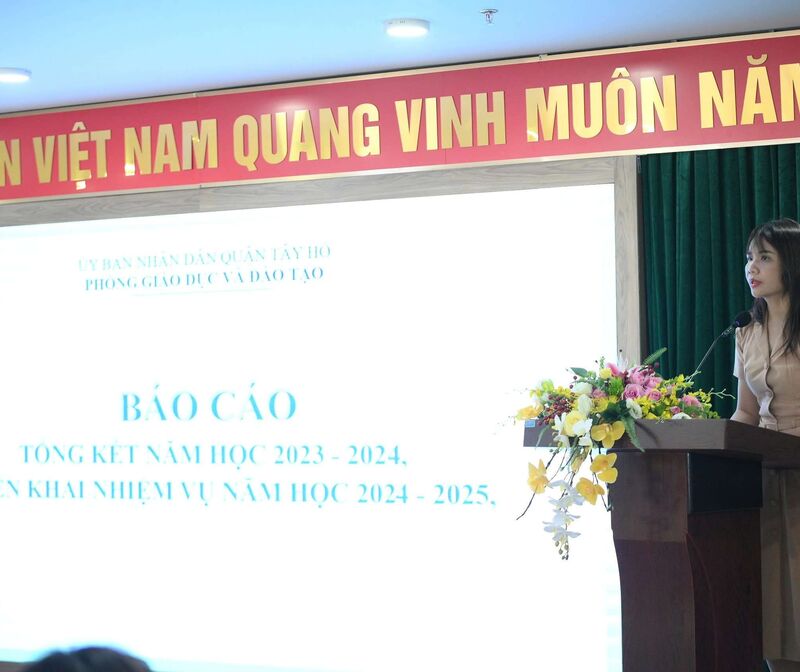 TRƯỜNG MẦM NON TỨ LIÊN THAM DỰ HỘI NGHỊ TỔNG KẾT NĂM HỌC 2023 - 2024 - TRIỂN KHAI NHIỆM VỤ NĂM HỌC 2024- 2025 CẤP HỌC MẦM NON QUẬN TÂY HỒ