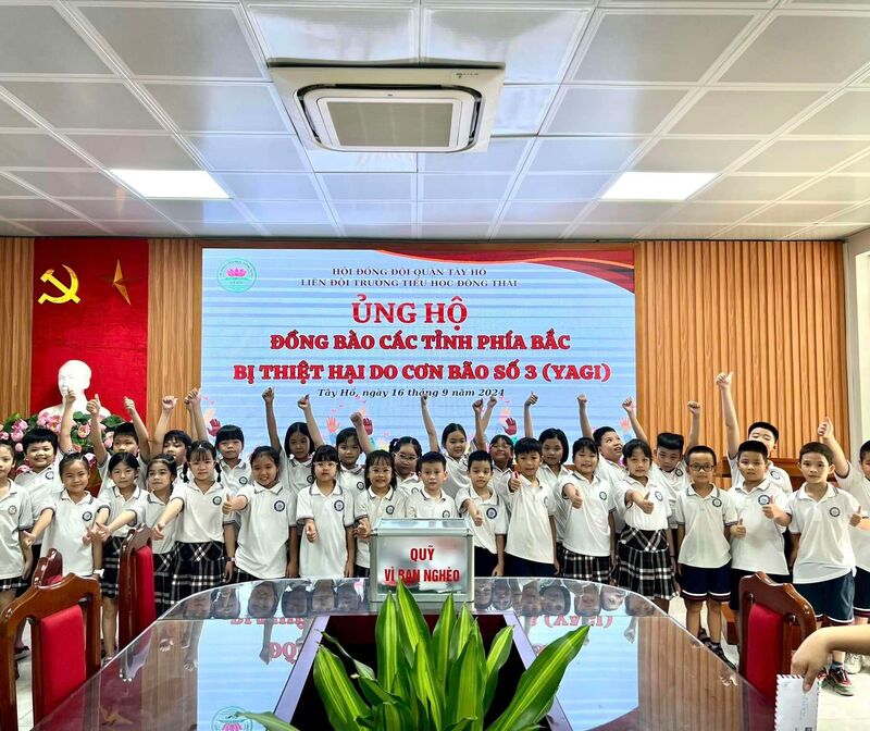 THIẾU NHI ĐÔNG THÁI CHUNG TAY ỦNG HỘ ĐỒNG BÀO CÁC TỈNH PHÍA BẮC BỊ THIỆT HẠI DO CƠN BÃO SỐ 3 (YAGI)