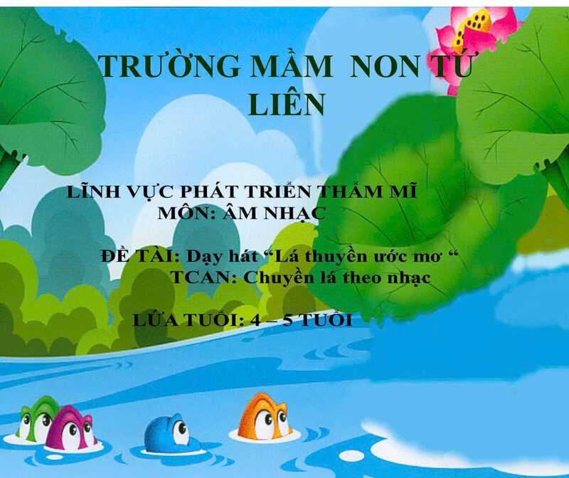GDAN - NDTT:Dạy vỗ tay theo TTC “sắp đến tết rồi”  - TCAN:Phân biệt âm thanh to nhỏ.