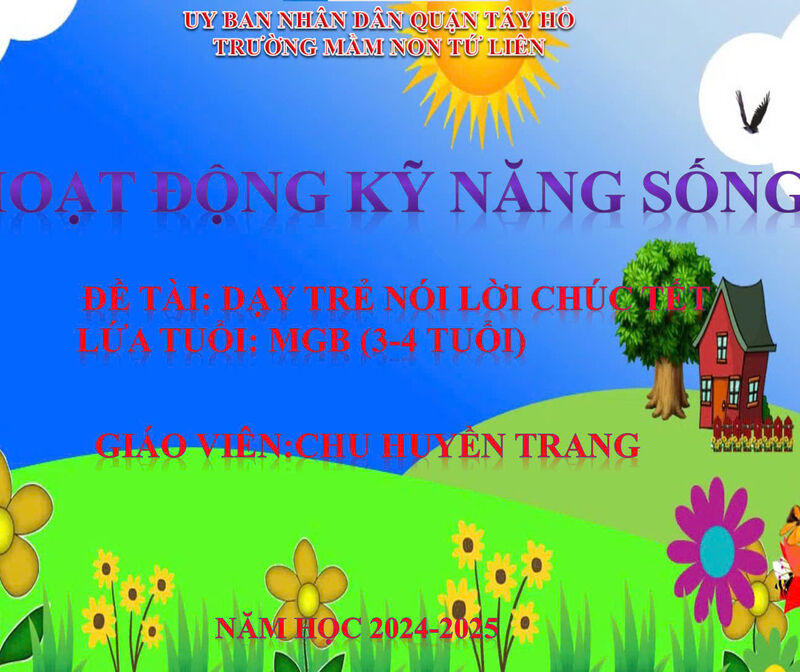 Hoạt động GDKNS: Dạy trẻ nói lời chúc tết