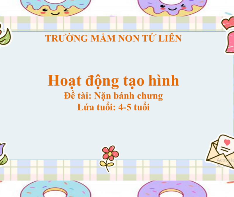 Hoạt động tạo hình: Nặn bánh trưng