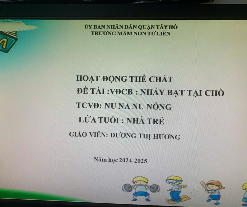 Hoạt động vận động:  -VĐCB: Bật nhảy tại chỗ TC: Nu na nu nống