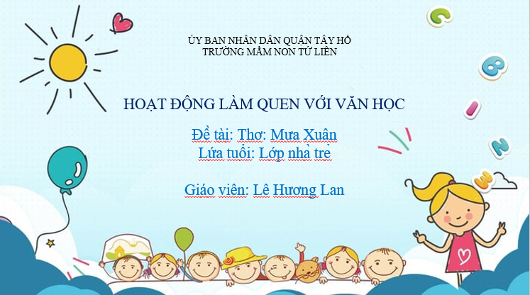 HĐ Làm quen văn học: Thơ Mưa xuân