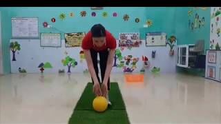 PTVĐ - VĐCB: Lăn bóng bằng 2 tay và di chuyển theo bóng VĐ ôn: Bật sâu 40cm - TCVĐ: Lộn cầu vồng