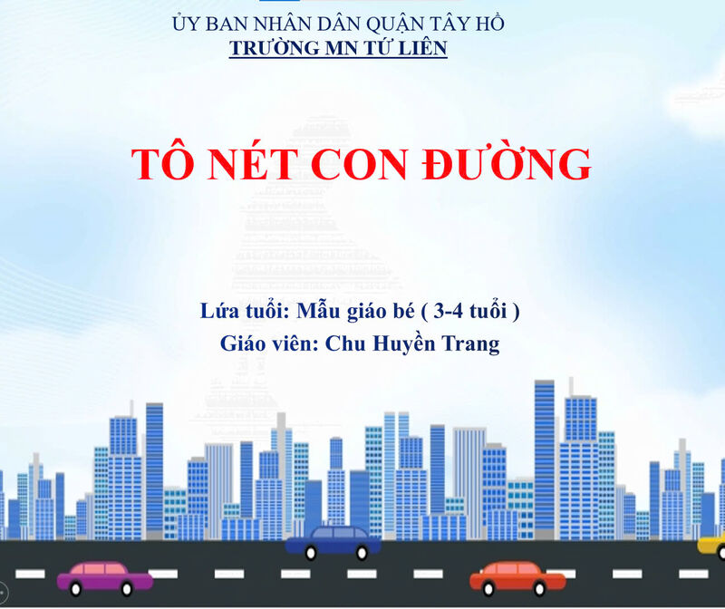 Hoạt động tạo hình: Tô nét con đường