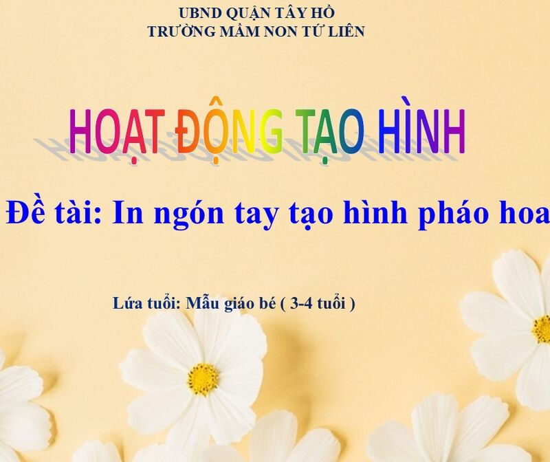 Hoạt động tạo hình: In ngón tay tạo hình pháo hoa