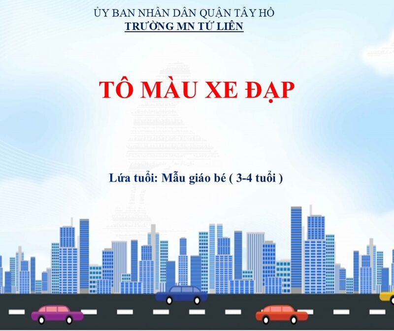 Hoạt động tạo hình: Tô màu xe đạp