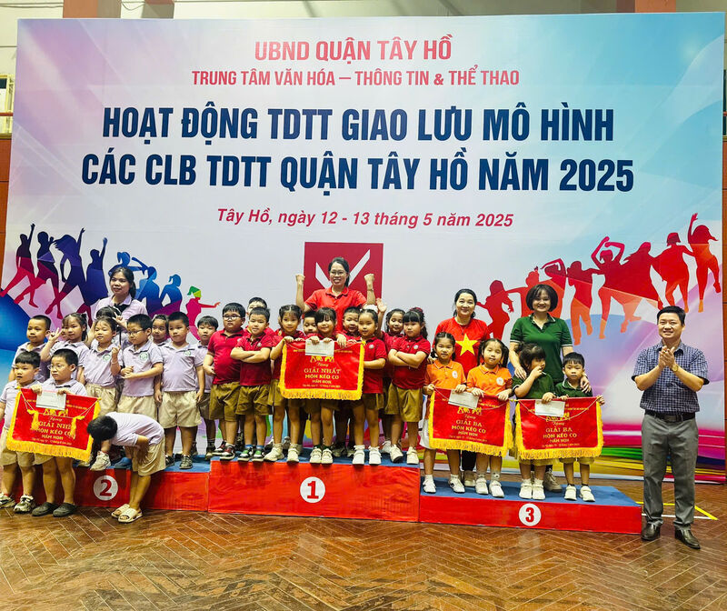 TRƯỜNG MẦM NON TỨ LIÊN THAM GIA NGÀY HỘI VĂN HÓA- THỂ THAO, GIAO LƯU MÔ HÌNH CÁC CÂU LẠC BỘ VĂN HÓA VĂN NGHỆ- THỂ THAO QUẬN TÂY HỒ NĂM 2025